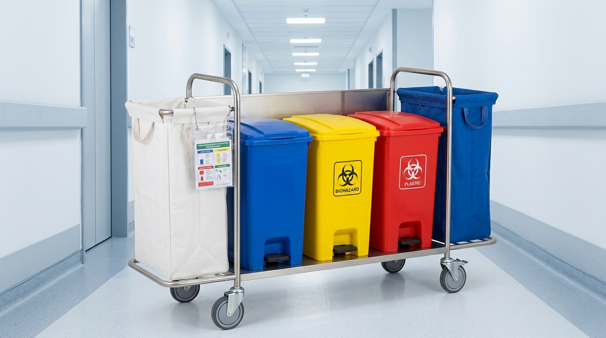Linen & Waste Segregation Trolley